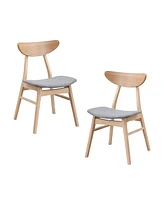 Streamdale Furniture Wooden Dining Chairs Set of 2, Modern Soft Upholstered Kitchen Side Chairs,Wooden Frame Kitchen Chairs for Dining Room,Living Roo