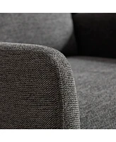 26.18" Wide Modern Accent Chair,Polyester Blend High Back Reading Chair, Upholstered Armchair Club Chair,Single Sofa with Wood Legs for Living Ro