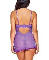 Hauty Women's Floral Mesh Lingerie Set