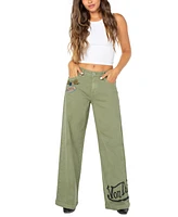 Von Dutch Women's Logo Wide-Leg Jeans