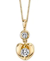 Sirena Energy Diamond Heart Pendant Necklace in 14k White or Yellow Gold (1/4 ct. t.w.)