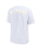 Jordan Men's White Michigan Wolverines 2-Hit Statement Max90 T-Shirt