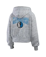 Wear by Erin Andrews Women's Heather Gray Dallas Mavericks Speckled Radiator Full-Zip Hoodie