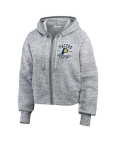 Wear by Erin Andrews Women's Heather Gray Indiana Pacers Speckled Radiator Full-Zip Hoodie