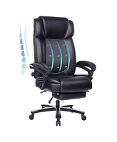 Boyel Living Office Chair with Footrest Ergonomic Executive High Back Reclining Leather Chair with Lying Adjustable