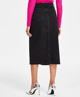 I.n.c. International Concepts Women's Denim Midi Skirt, Exclusively at Macy's