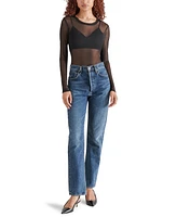 Steve Madden Women's Azure Long-Sleeve Mesh Bodysuit