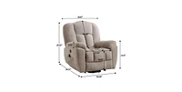 Power Lift Recliner Chair Recliners for Elderly with Heat and Massage Recliner Chair for Living Room with Infinite Position and Side Pocket,Usb Charge