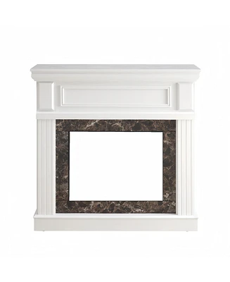 Streamdale Furniture Only Mantel (Not Included Fireplace) -White,41.34"W14"D40"H