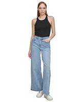 Dkny Jeans Women's High-Rise Wide-Leg