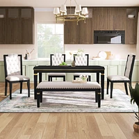 6-Piece Kitchen Dining Table Set