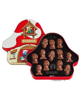 Neuhaus Chocolate Smurfs Mushroom House Tin Milk Chocolates, 24 Piece