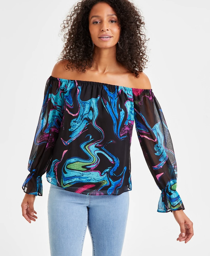 I.n.c. International Concepts Women's Off-The-Shoulder Top, Exclusively at Macy's