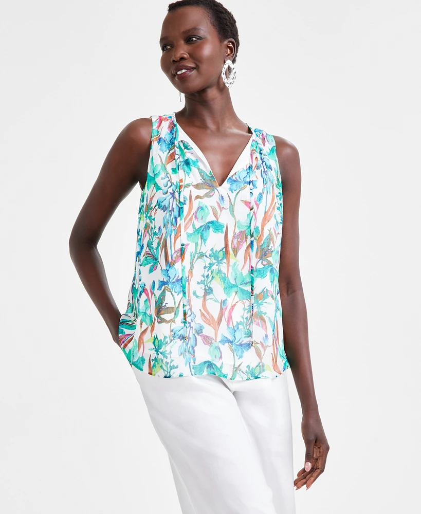 I.n.c. International Concepts Women's Tie-Neck Tank Top, Exclusively at Macy's