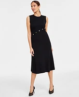 I.n.c. International Concepts Women's Asymmetric Button Sweater Dress, Exclusively at Macy's