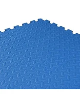 Everyday Essentials BalanceFrom Fitness 24 Sq Ft Interlocking Eva Foam Exercise Mat Tiles, Blue