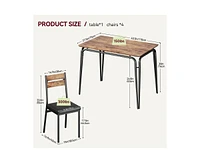 gaomon Dining Table for 2, Small Table and Chairs Set of 2, Square Dinette Set for 2, Dinner Table Set