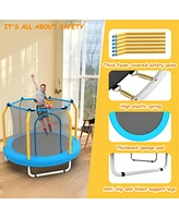 Streamdale Furniture 55-inch Trampoline for Kids Indoor & Outdoor Small Toddler Trampoline with Basketball Hoop