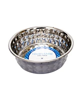 Country Living Set of 2 Hammered Stainless Steel Eco Dog Bowls - Durable & Stylish,