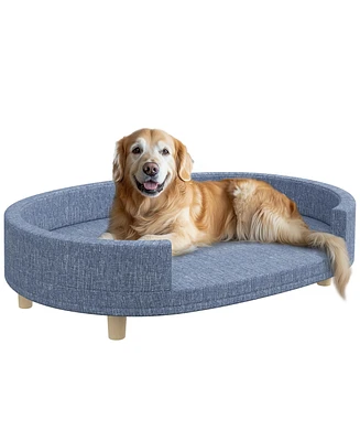 PawHut Dog Couch for Large Dogs with Removable Top, Washable Cover