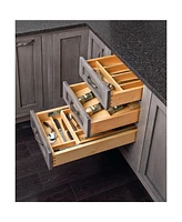 Rev-a-Shelf 9 Cutlery Compartment Tray Cabinet Insert Tall, Maple, 4WCT-3