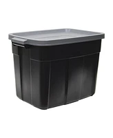 Rubbermaid Roughneck 18 Gal Storage Container Organizer, Black & Gray (6 Pack)