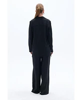 Nocturne Women's Double-Breasted Jacket with Accessory Belt Detail