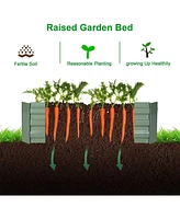 Slickblue Galvanized Metal Raised Garden Bed Kit, Anti-Rust Outdoor Planter Box for Vegetables and Flowers