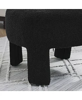 Hoop gauze lounge chair with soft cushion and backrest, need to be assembled, suitable for living room/bedroom/dining room