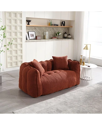 Streamdale Furniture Soft beanbag chair with high resilience foam core for two people. The comfortable square recliner sofa is ideal for family member