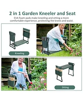 Slickblue 2-in-1 Foldable Heavy-Duty Garden Kneeler and Seat Stool for Gardening Comfort