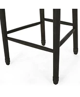 The Pop Home Set of 2 Rattan Counter Height Bar Stool with Upholstered Seat-The Pop Home