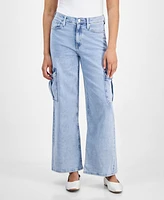 Dkny Jeans Petite High-Rise Wide-Leg Cargo