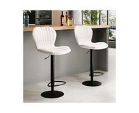 gaomon Bar Stools Set of 4, Modern Swivel Chairs, Adjustable Counter Height with High Backrest