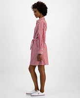 Tommy Hilfiger Women's Cotton Striped Shirtdress