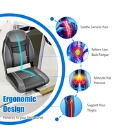 Hongge High Back Folding Boat Seats with Black Grey Sponge Cushion and Flexible Hinges