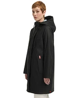 Hunter Women's Rubberized Water-Repellent Long Rain Jacket