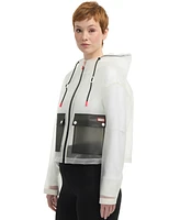 Hunter Women's Colorblocked Transparent Water-Repellent Jacket