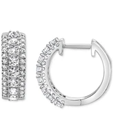 Diamond Hoop Earrings (1 ct. t.w.) in 14k White Gold