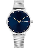 Tommy Hilfiger Women's Quartz Silver-Tone Stainless Steel Bracelet Watch Set 35mm