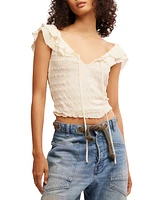 Free People Women's Love You More Ruffle Top