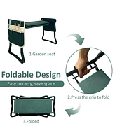 Slickblue Foldable Garden Kneeler and Seat Bench for Easy Gardening Comfort