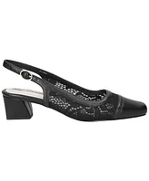 Easy Street Women's Fortune Square Toe Slingback Pumps