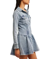 Free People Women's Roadhouse Button-Front Mini Dress