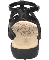 Easy Street Women's Daylily Gladiator Buckle Flat Sandals