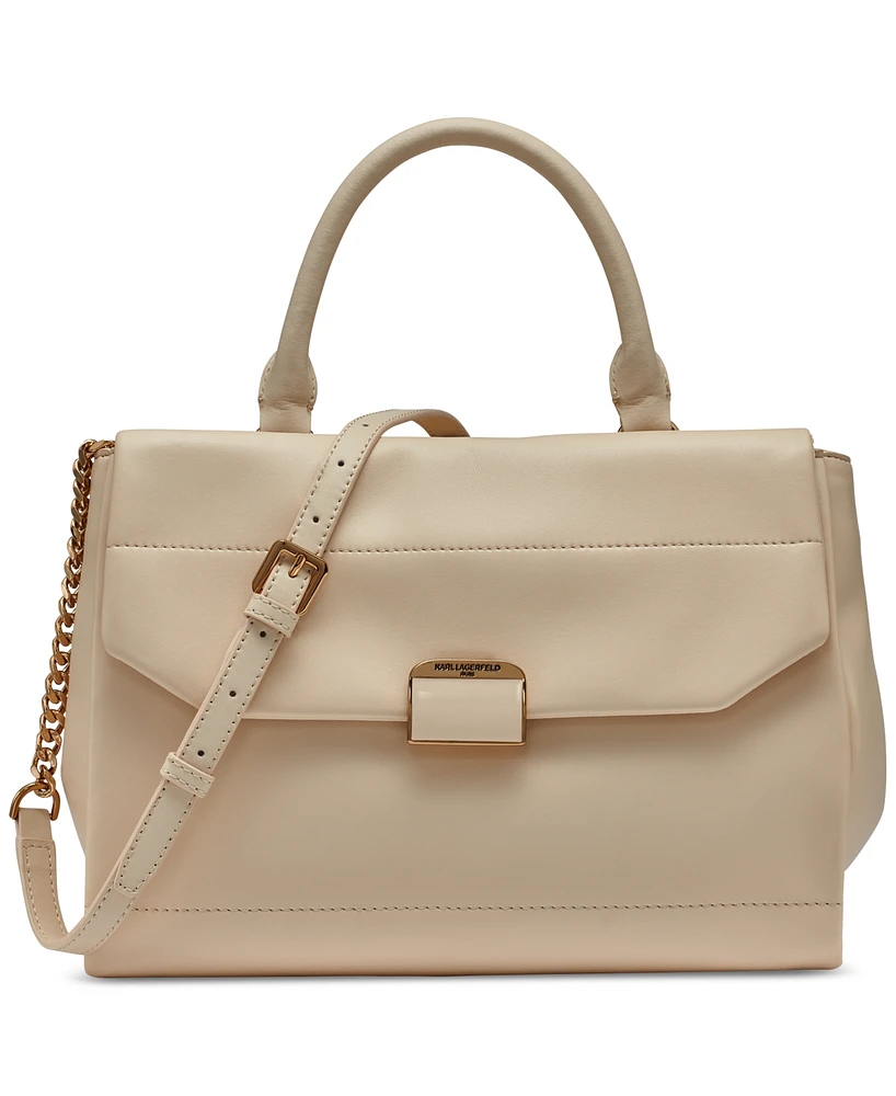 Karl Lagerfeld Paris Liana Large Leather Satchel