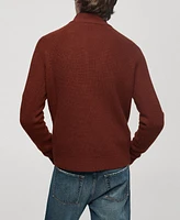 Mango Men's Perkins-Collar Ribbed-Knit Sweater