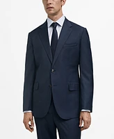 Mango Men's Virgin Wool Eu Slim-Fit Suit Blazer