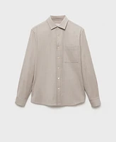 Mango Men's Regular-Fit Wool Shirt