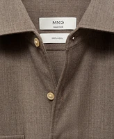 Mango Men's Pockets Detail Wool Shirt